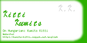 kitti kumits business card